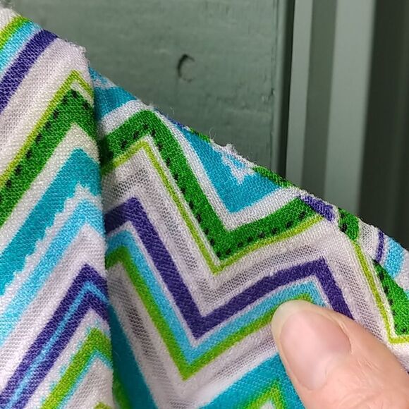 World LOB Clothing Blue Green Chevron Shirt - Picture 8 of 8